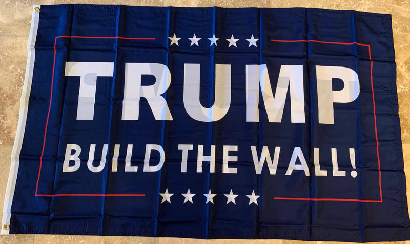 Trump Build The Wall 3'X5' Flag- Rough Tex® 100D