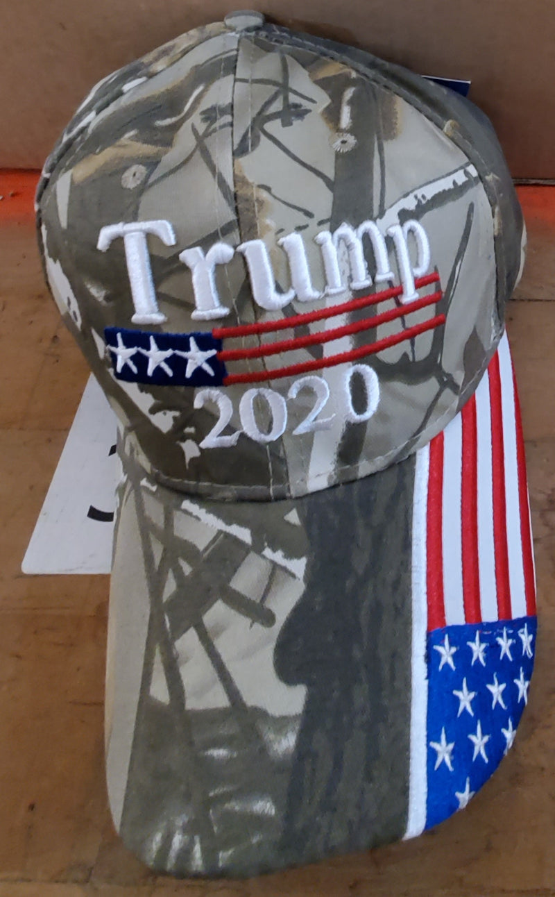 Trump Camo President USA flag 2020 Hat Cap - Official President Trump Embroidered Collectors Item