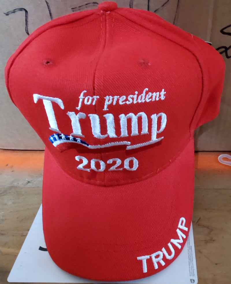 Trump for President USA flag 2020 Hat Cap - Official President Trump Embroidered Collectors Item Red