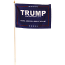 12 TRUMP I 12"X18" STICK FLAGS BY THE DOZEN WHOLESALE PER DESIGN!