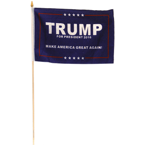 Trump I 12x18" stick flag
