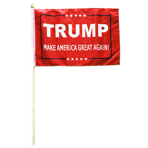 Trump IV 12x18" Stick flag