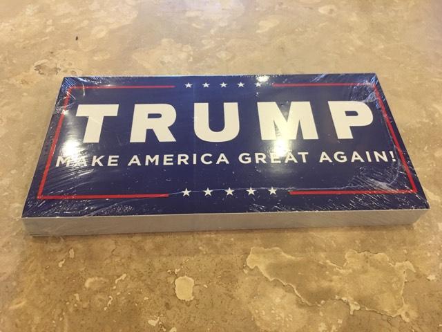 TRUMP MAKE AMERICA GREAT AGAIN OFFICIAL BUMPER STICKERS MADE IN USA WHOLESALE BY THE PACK OF 50!
