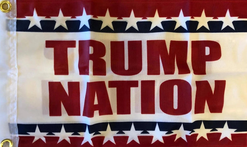 Trump Nation Double Sided Flag - 12''X18'' Knit