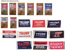 Assorted Trump Design 12''X18'' Stick Flags Starter Pack