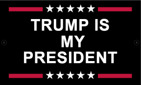 Trump Is My President Black 3'x5' Flag ROUGH TEX® 68D Nylon