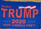 Reelect Trump 2020 (KAF)  - 12''x18'' Rough Tex ®100D Stick Flag