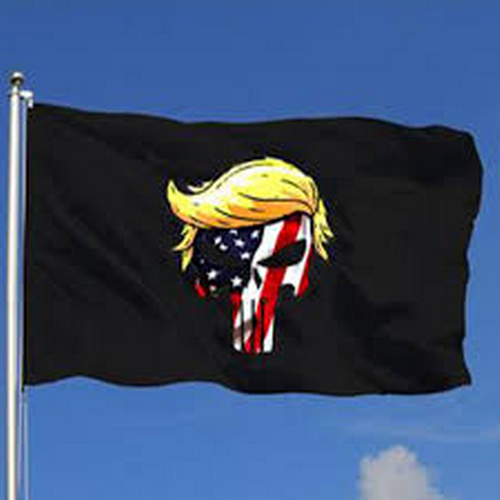 12 Trump Punisher 12"X18" Flag With Stick Rough Tex® 100D