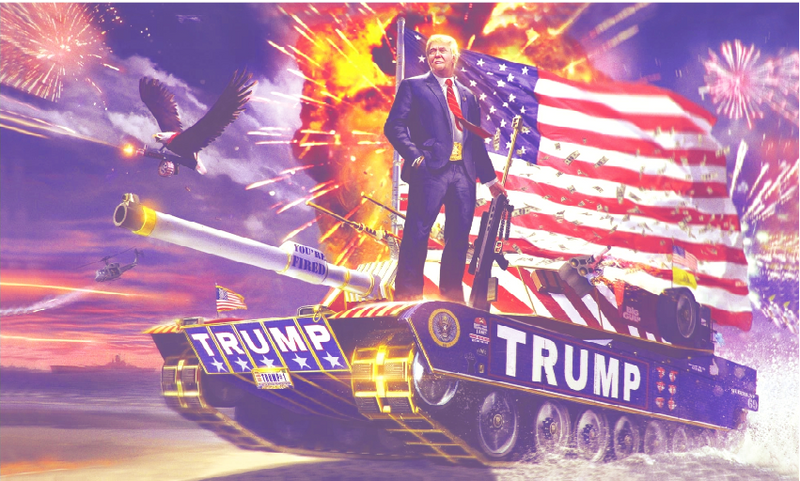 Trump Tank Commander 3'x5' Flag ROUGH TEX® 68D Nylon