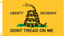 Liberty Or Death Don't Tread On Me 12''X18'' Stick Flags - Rough Tex® 68D Nylon
