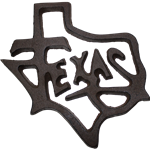 Texas cast iron wall sign
