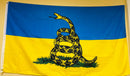 Gadsden Ukraine Liberty Flag 3x5 Feet Flag 100D Rough Tex ® Don't Tread on Me Freedom