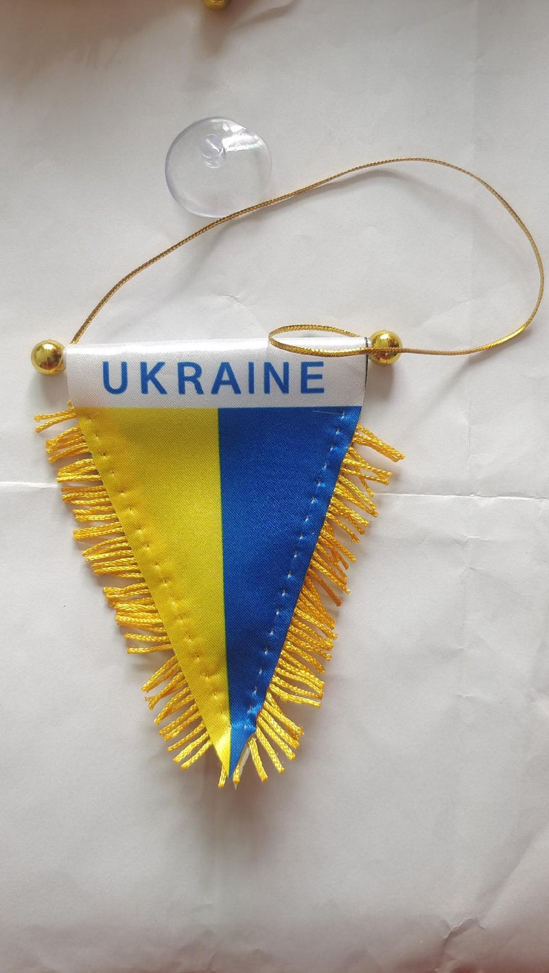 Ukraine Pennant Flag Mini Banner