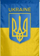 28"x48" Ukraine Trident Custom Design House Flag with Sleeve & Grommets Flag 100D Rough Tex ® Ukrainian American USA