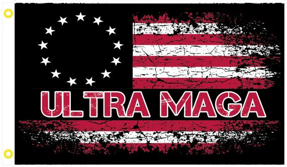 Ultra MAGA Betsy Ross Distress Original American 3'x5' Flag Rough Tex® 100D Trump 2024