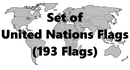 Set Of 193 UN Country Flags 3'x5'