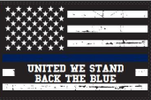 United We Stand (Back The Blue) 3'X5' Flag ROUGH TEX® 100D