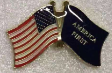 USA America First Cloisonne Hat & Lapel Pin