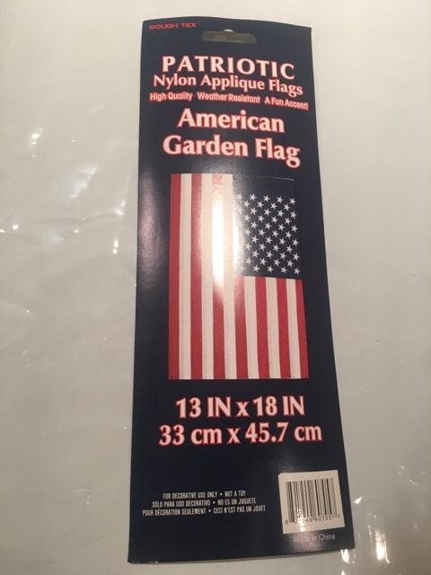 USA 13"X18" ROUGH TEX 210D NYLON AMERICAN GARDEN FLAG
