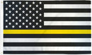 USA Memorial Thin Yellow Line Tow Operators, Tow Truck Drivers, Security Guards, Loss Prevention 3'X5' 100D Flag Rough Tex ®