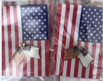 USA and Christian American Flag Lapel Pin