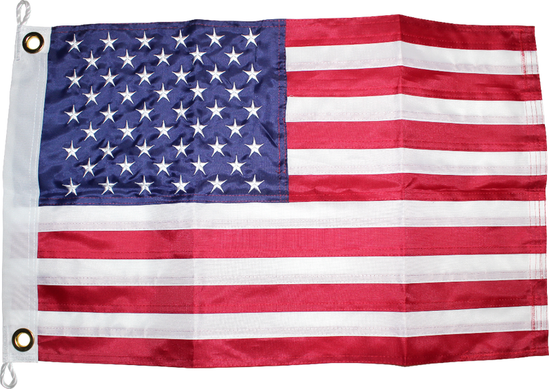 USA 16x24 inches Boat Flags Dura-Lite ™ 300D Nylon American Flags Boat Flag Embroidered