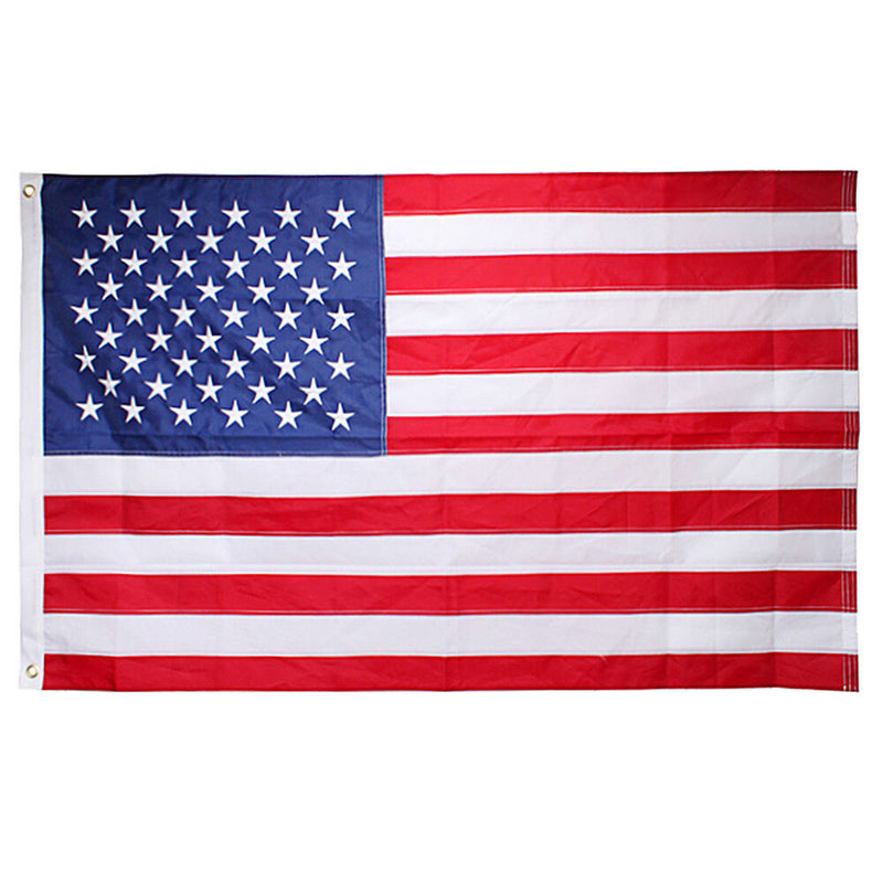 USA 3x5 foot Embroidered Rough Tex 210D Nylon American Flags