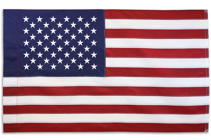 USA American 3'x5' Embroidered Flag ROUGH TEX® 210D Oxford Nylon With Sleeve