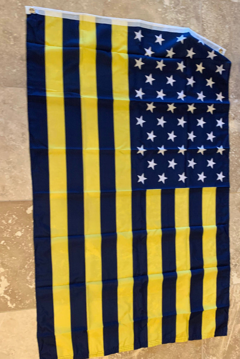 USA Navy & Gold 3'x5' 100D Flag Rough Tex ®