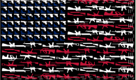 USA Guns (Black) 3'X5' Flag ROUGH TEX® 100D