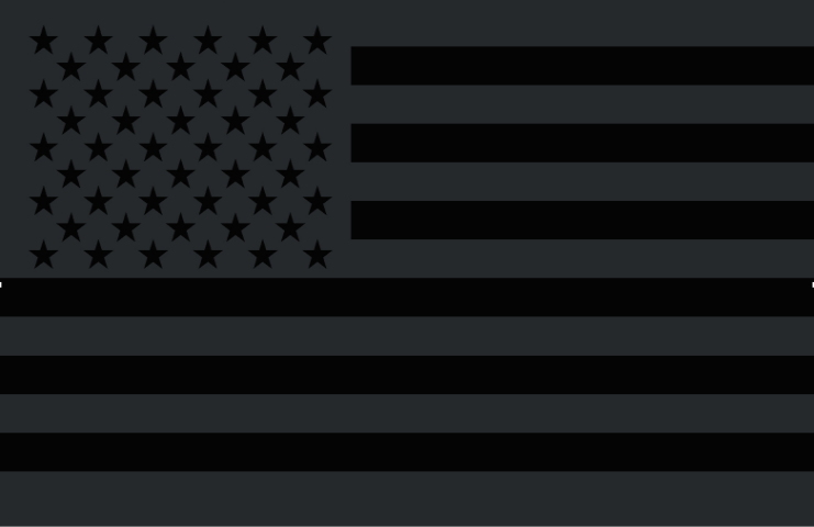 USA Blackout 3'x5' Flag ROUGH TEX® 68D Nylon