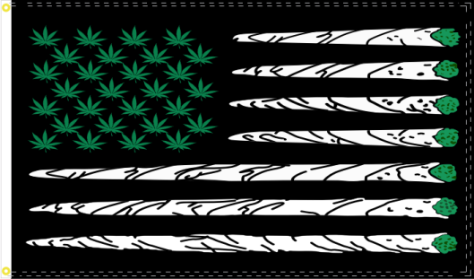 USA Blunts Cannabis 3'X5' Flag Rough Tex® 100D