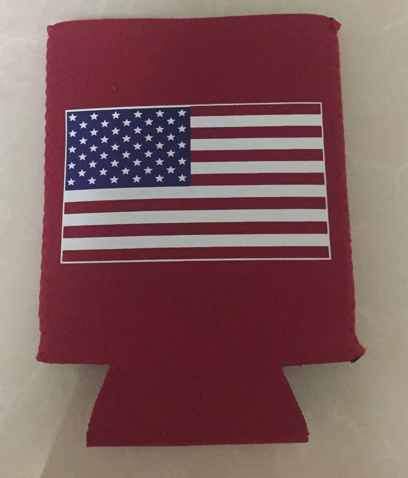 American Flag USA Neoprene Can Jacket Holder Drink Koozie Rough Tex®