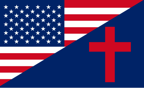 USA Christian 3'x5' Flag ROUGH TEX® 68D Nylon American Cross