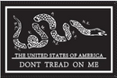 The United States of America Don't Tread on Me Rattle Snake DOUBLE SIDED ROUGH TEX 100D ® 3X5 FEET FLAG Blackout Ben Franklin Banner