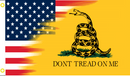 American Gadsden Blended Combination Flag 150D Nylon 3x5 Feet Flag USA Don't Tread On Me