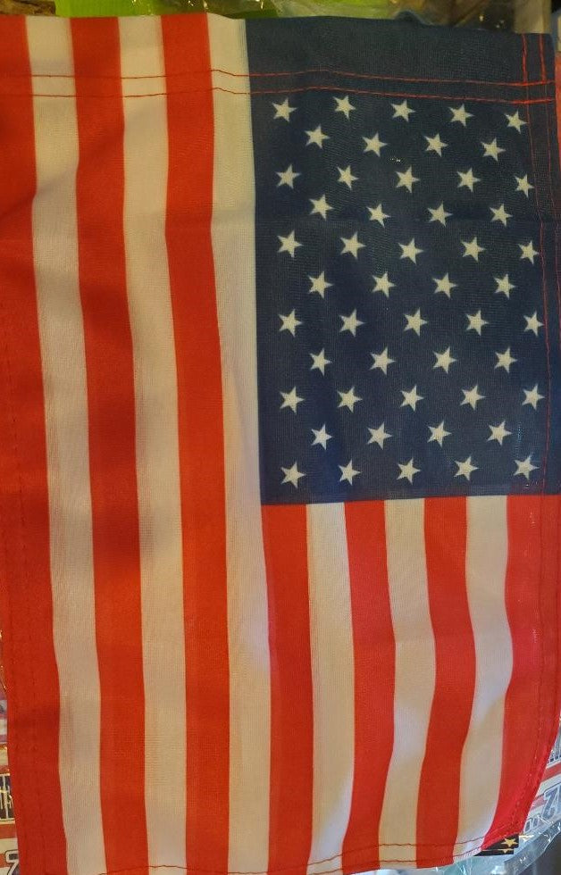 USA Motorcycle Flag 6"x9" Knit Nylon Rough Tex American