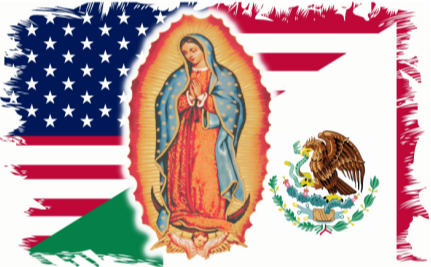 USA Mexico Virgen de Guadalupe 3'x5' Flag ROUGH TEX® 68D Nylon Mexican American