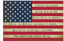 USA Pledge Vintage 12"x18" Stick Flag ROUGH TEX® 100D 30" Wooden Stick