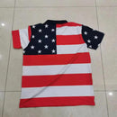USA American Flag Polo Shirt Vertical S, M, L, XL, XXL, XXXL