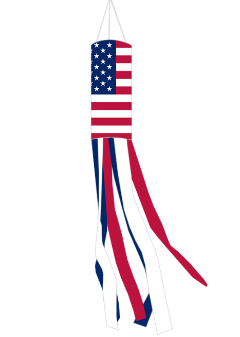 USA 60" Windsock 68D Nylon American Flag Windsocks
