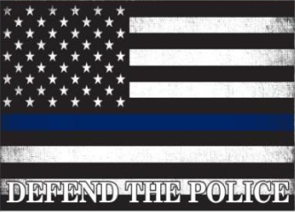 US Police Memorial Flag DEFEND THE POLICE 3X5' Thin Blue Line Official Police Flags USA Law Enforcement