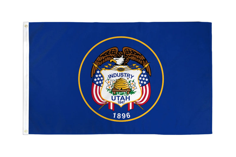 Utah 12"x18" State Flag (With Grommets) ROUGH TEX® 68D Nylon