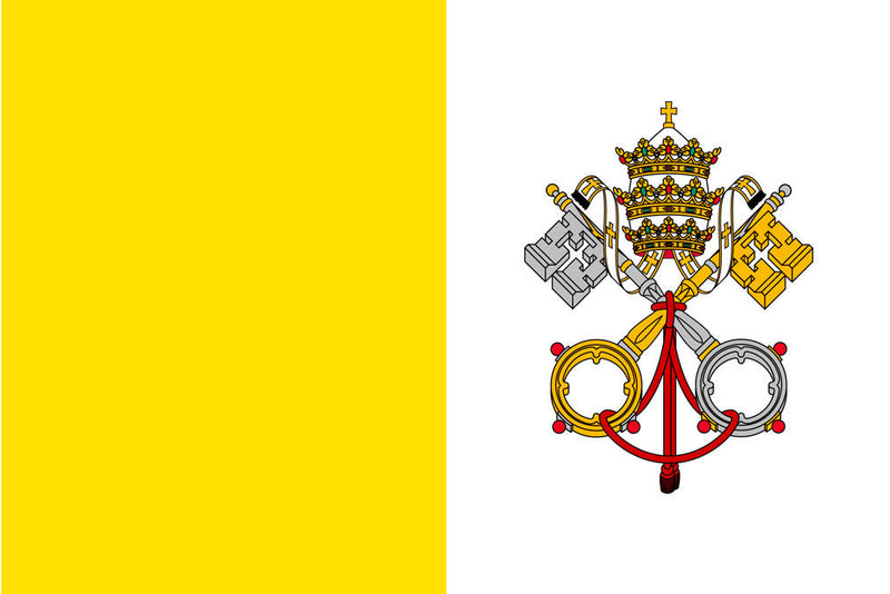 Vatican City Papal Flag 8'x12' 600D 2-Ply Polyester Heavy Duty