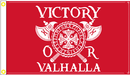 Victory or Valhalla 3'X5' Flag ROUGH TEX® 100D Viking Red Iron Cross Warrior Nordic