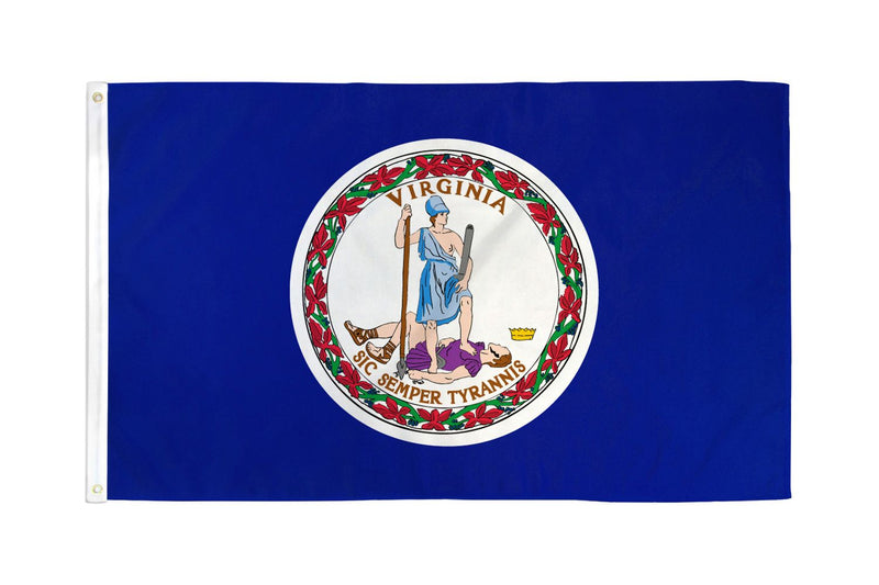 Virginia 12"x18" State Flag (With Grommets) ROUGH TEX® 68D Nylon
