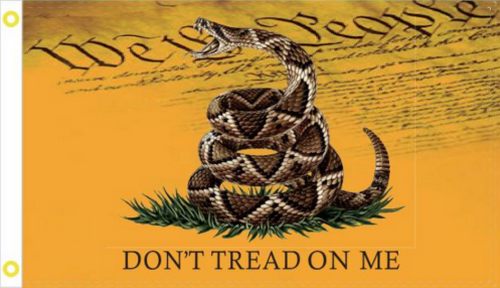 Gadsden We The People 3'X5' Flag Rough Tex® 68D Nylon Don't Tread on Me Live