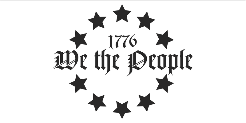 We The People 1776 White - Bumper Sticker