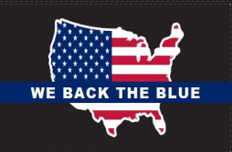 We Back The Blue (USA) 3'X5' Flag ROUGH TEX® 100D