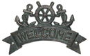 Welcome Anchor Sign Cast Iron